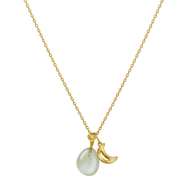 MAANESTEN - PREHNITE EARTH PENDANT | FORGYLDT