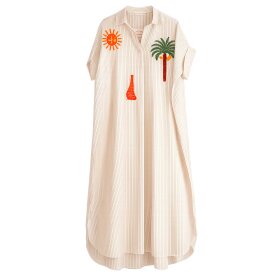 CABANA LIVING - NAISAN SKJORTE KJOLE | BEIGE