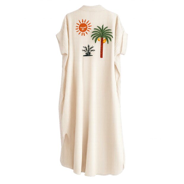 CABANA LIVING - NAISAN SKJORTE KJOLE | BEIGE