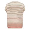MOS MOSH - SHANI ZIG-ZAG V-NECK KNIT TOP | ECRU
