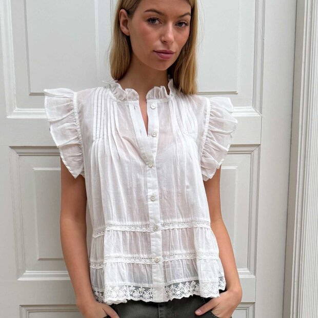 CONTINUE COPENHAGEN - AUDREY TOP | WHITE