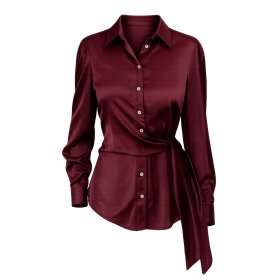 CONTINUE COPENHAGEN - ROSEANNE SOLID BLOUSE | BORDAUX