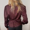 CONTINUE COPENHAGEN - ROSEANNE SOLID BLOUSE | BORDAUX