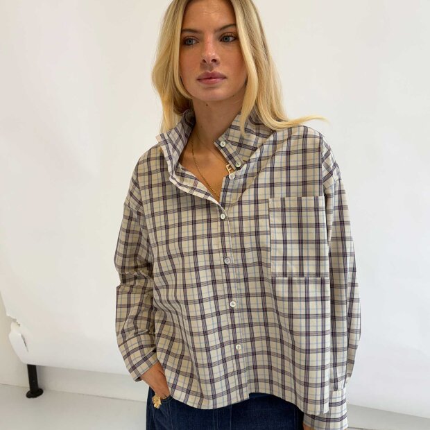 CONTINUE COPENHAGEN - JESSIE CHECK SHIRT | BLUE CHECK