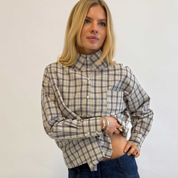 CONTINUE COPENHAGEN - JESSIE CHECK SHIRT | BLUE CHECK