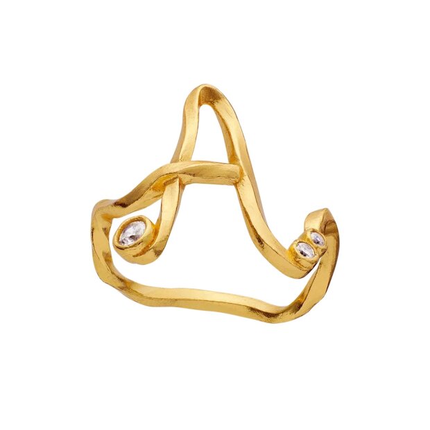 MAANESTEN - ALPHABET RING | FORGYLDT
