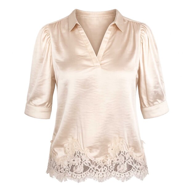 CONTINUE COPENHAGEN - MOE LACE BLUSE | CHAMPAGNE