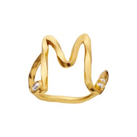 MAANESTEN - ALPHABET RING | FORGYLDT