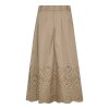 CO COUTURE - POPPY PLEAT SCALLOP SKIRT | MUSHROOM