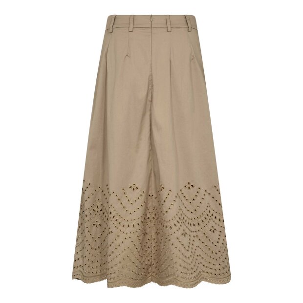 CO COUTURE - POPPY PLEAT SCALLOP SKIRT | MUSHROOM