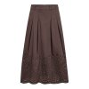 CO COUTURE - POPPY PLEAT SCALLOP SKIRT | DARK BROWN