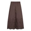 CO COUTURE - POPPY PLEAT SCALLOP SKIRT | DARK BROWN
