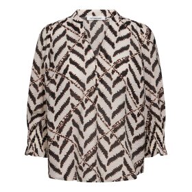 CO COUTURE - MEMPHIS SS V-BLOUSE | OFF WHITE