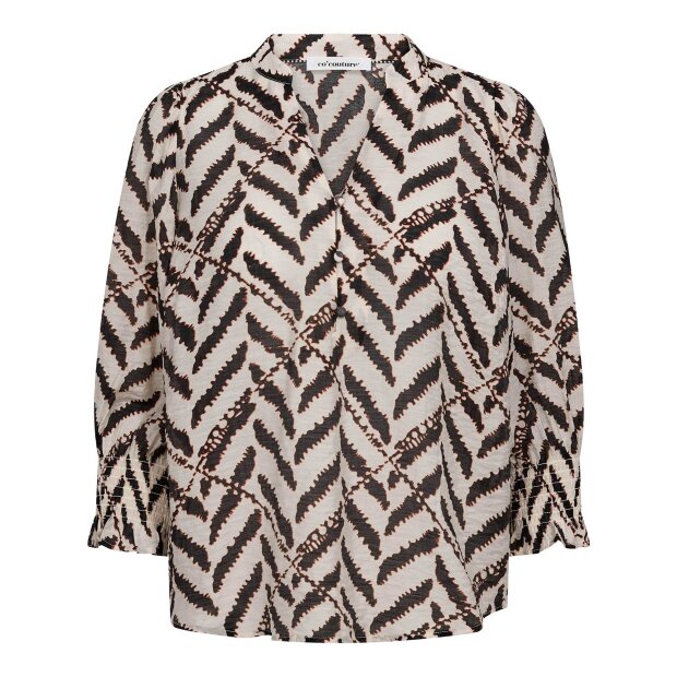 CO COUTURE - MEMPHIS SS V-BLOUSE | OFF WHITE