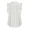 CO COUTURE - HERA FRILL SS V-TOP | WHITE