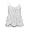 CO COUTURE - ASTOR EMB SINGLET TOP | WHITE