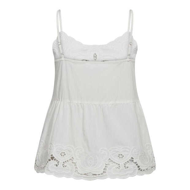 CO COUTURE - ASTOR EMB SINGLET TOP | WHITE