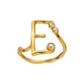 MAANESTEN - ALPHABET RING | FORGYLDT