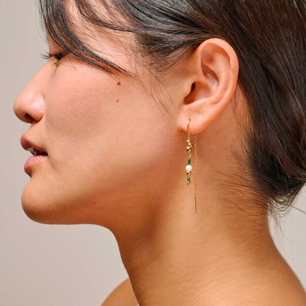 ENAMEL COPENHAGEN - NARA MIYUKI EARRINGS | FG/KHAKI