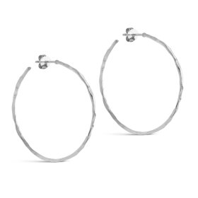 ENAMEL COPENHAGEN - ORGANIC ARENA LARGE HOOPS | SØLV