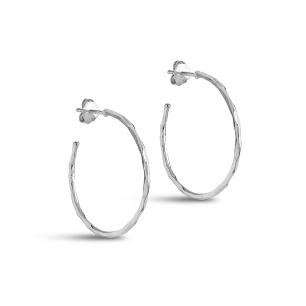 ENAMEL COPENHAGEN - ORGANIC ARENA MEDIUM HOOPS | SØLV