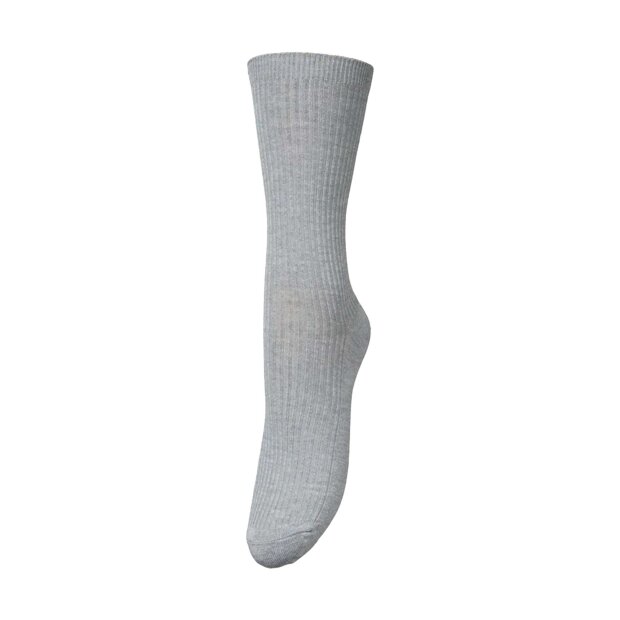 BECK SØNDERGAARD - TELMA SOLID SOCK | LIGHT GREY MELANGE