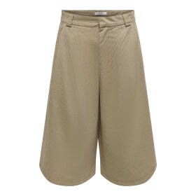 JDY - BIANCA HW BERMUDA SHORTS | LEAD GRAY