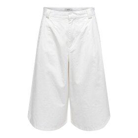 JDY - BIANCA HW BERMUDA SHORTS | WHITE