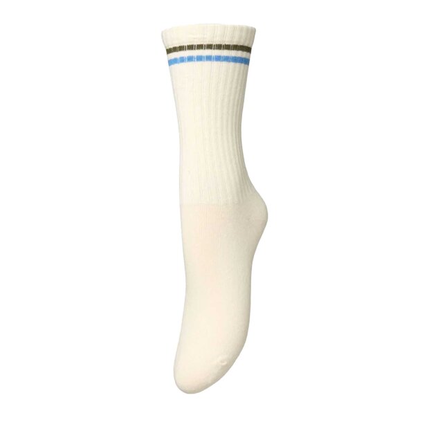 BECK SØNDERGAARD - STRIPEA COTTA SOCK | BIRCH WHITE