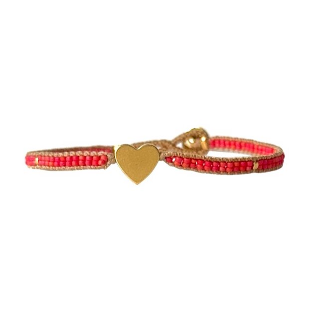 IBU JEWELS - BRACELET JILL HEART | CORAL