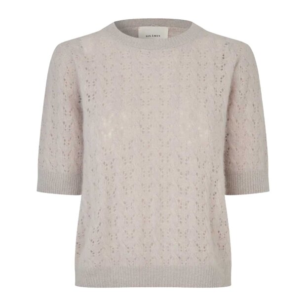 SIX AMES - ROCCA DECO SWEATER | SILVER WHITE MELANGE