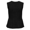 JDY - RHEA S/L O-NECK PEPLUM TOP | BLACK
