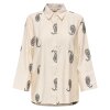 JDY - THEA EMBROIDERY SKJORTE | ECRU BLACK PAISLEY