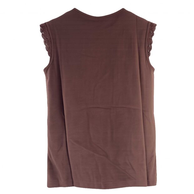 JDY - SALVA LIFE S/L CROCHET TOP | CHOCOLATE BROWN