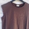 JDY - SALVA LIFE S/L CROCHET TOP | CHOCOLATE BROWN