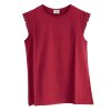 JDY - SALVA LIFE S/L CROCHET TOP | OXBLOOD RED