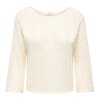 JDY - MIKA 3/4 BOAT NECK PULLOVER | EGGNOG
