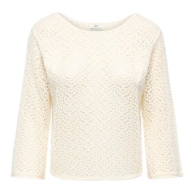 JDY - MIKA 3/4 BOAT NECK PULLOVER | EGGNOG