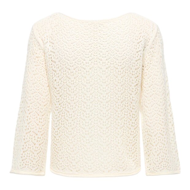 JDY - MIKA 3/4 BOAT NECK PULLOVER | EGGNOG
