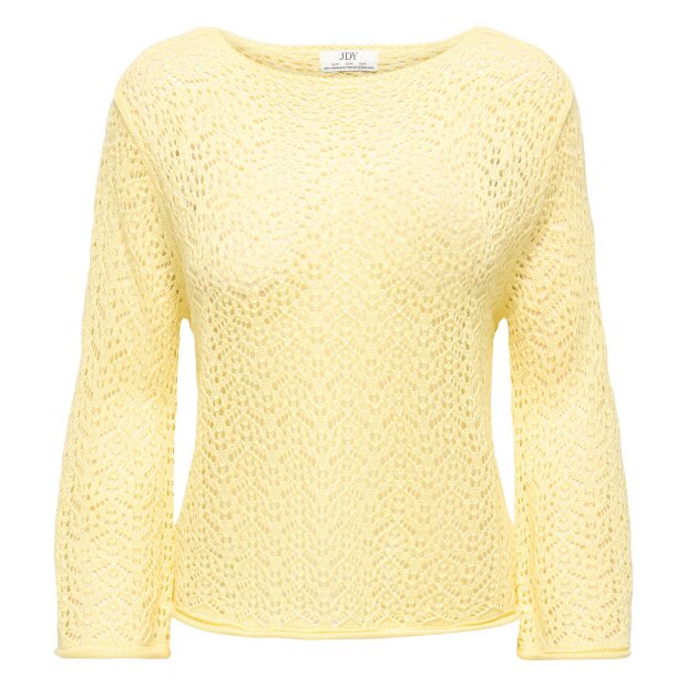 JDY - MIKA 3/4 BOAT NECK PULLOVER | DOUBLE CREAM