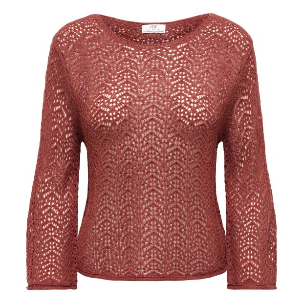 JDY - MIKA 3/4 BOAT NECK PULLOVER | SMOKED PAPRIKA