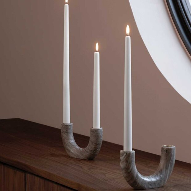 UYUNI - MARBLE DOUBLE CANDLEHOLDER | DESERT BEIGE