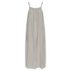 JDY - NORTH LINEN S/L MIDI DRESS | MOON ROCK