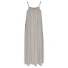 JDY - NORTH LINEN S/L MIDI DRESS | MOON ROCK