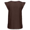 JDY - YSTA LIFE S/L BRODERI ANGL TOP | CHICORY COFFEE