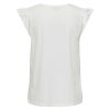 JDY - YSTA LIFE S/L BRODERI ANGL TOP | CLOUD DANCER