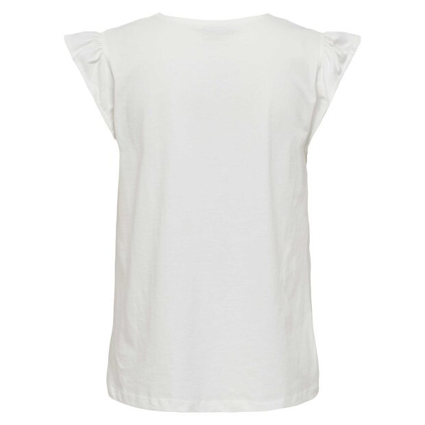 JDY - YSTA LIFE S/L BRODERI ANGL TOP | CLOUD DANCER