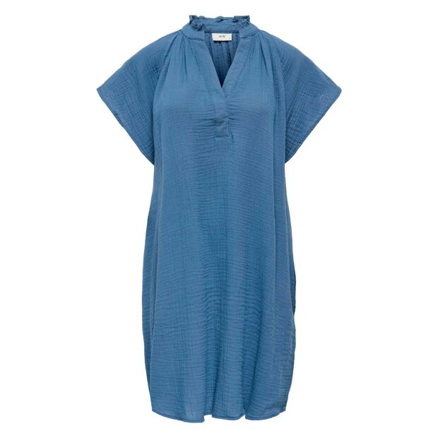 JDY - THEIS LIFE S/S V-NECK DRESS | VINTAGE INDIGO