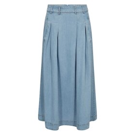 CO COUTURE - TILLY ANYA PLEAT SKIRT | FADE DENIM