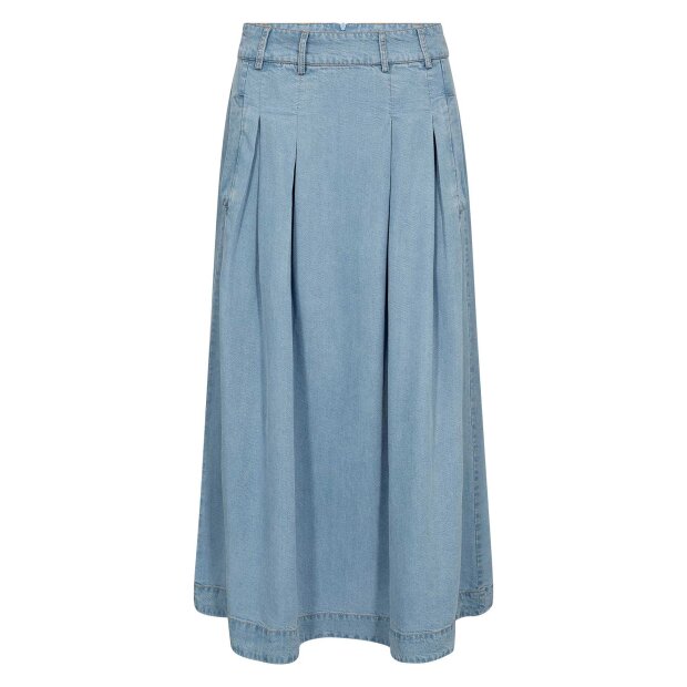 CO COUTURE - TILLY ANYA PLEAT SKIRT | FADE DENIM